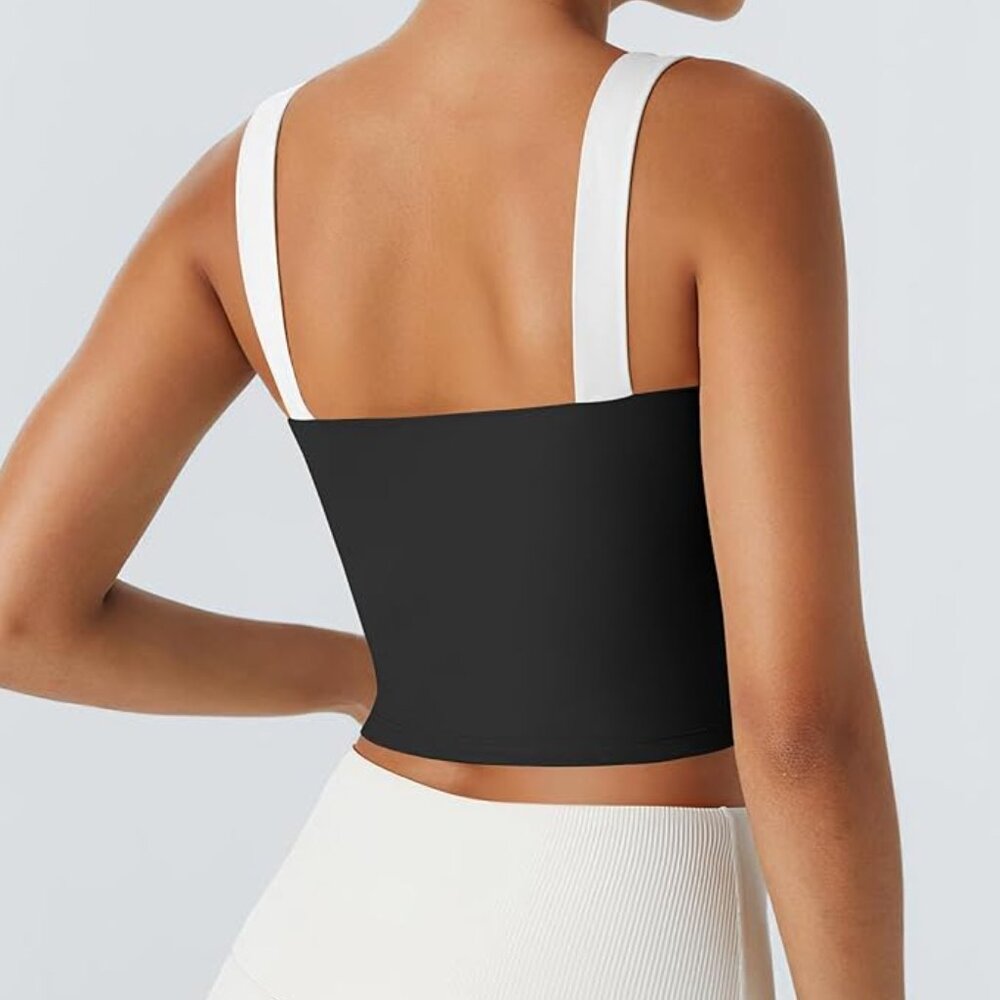 NEW! Longline High-Impact Lined Support Sports Athletic Bra with Removable Cups - Picture 3 of 15